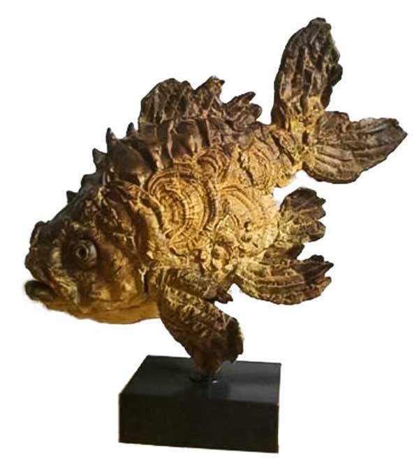 Pieter Vanden Daele Bronze Fisch „Valerius“ in Thüringen